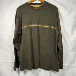 XCE Excursion Pullover Mens Long Sleeve Knit Sweater Brown Casual
